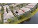 Aerial view showcasing the property's location near the water at 5839 Helicon Pl, Sarasota, FL 34238