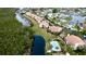 Aerial showing condo community near the water with a pool at 8644 54Th W Ave # 8644, Bradenton, FL 34210