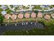 Aerial view of condo community by the water, featuring boat docks at 8644 54Th W Ave # 8644, Bradenton, FL 34210