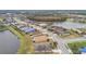Aerial view of homes and a lake at 10605 58Th E St, Parrish, FL 34219