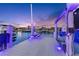 Private boat dock with lift and lighting at 1215 Acappella Ln, Apollo Beach, FL 33572