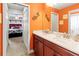 Double vanity bathroom with a bedroom view at 1269 Western Pine Cir, Sarasota, FL 34240