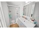Clean bathroom with a vanity, toilet, and shower at 1518 Ewing Ave, Clearwater, FL 33756