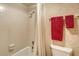 Clean bathroom with a shower/tub combo at 153 Wild Palm Dr # 153, Bradenton, FL 34210