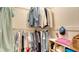 Well-organized closet with plenty of hanging space and shelving at 153 Wild Palm Dr # 153, Bradenton, FL 34210