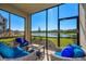 Relaxing screened lanai with lake views at 17520 Gawthrop Dr # 102, Bradenton, FL 34211