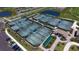 Aerial view of community tennis courts at 17520 Gawthrop Dr # 102, Bradenton, FL 34211