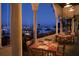 Alfresco dining with stunning marina views at night at 240 Sands Point Rd # 4201, Longboat Key, FL 34228