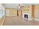 Living room with fireplace and hardwood floors at 2425 Riverview Blvd, Bradenton, FL 34205