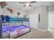 bedroom with bunk beds, great closet space, and fun decor at 2616 Sapphire Blue Ln, Bradenton, FL 34211