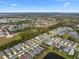 Aerial view of house and neighborhood at 3543 Woodmont Dr, Parrish, FL 34219