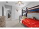 bedroom with bunk beds and additional floor space at 3543 Woodmont Dr, Parrish, FL 34219
