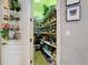 Well-organized pantry offering ample storage space for groceries at 4679 Tuscana Dr, Sarasota, FL 34241