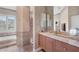 Bright bathroom featuring tile flooring and a separate shower and tub at 5245 88Th E St, Bradenton, FL 34211