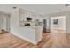 Modern kitchen featuring white cabinets and stainless steel appliances at 5411 16Th W St, Bradenton, FL 34207