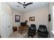 Spacious home office with two chairs and a desk at 5560 Cannes Cir # 3-106, Sarasota, FL 34231