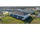 Aerial view of townhomes and rear patios at 8684 Canyon Creek Trl, Parrish, FL 34219