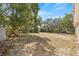 Backyard with shed, large tree, and open space at 9066 Oneal Ave, New Port Richey, FL 34654