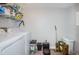 Laundry room with washer, dryer, and shelving for storage at 9481 Highland Oak Dr # 1403, Tampa, FL 33647