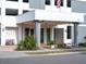 The 101 Condominium building entrance with covered walkway at 101 S Gulfstream Ave # 10E, Sarasota, FL 34236
