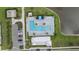 Aerial view of community pool with surrounding amenities at 11628 Middle Fork Way, Parrish, FL 34219