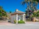 Elegant gated entrance to Harbour Lakes Estates community at 12334 Baypointe Ter, Cortez, FL 34215