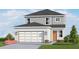 Two-story house with gray siding, a two-car garage, and landscaping at 13017 Cedar Elm Lane, Parrish, FL 34219