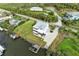 Bird's-eye view of waterfront home with private dock at 1825 Bayshore Dr, Terra Ceia, FL 34250