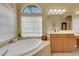 Elegant Primary bathroom with soaking tub and double vanity at 2500 Farms Ct, Sarasota, FL 34240