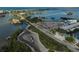 Aerial view of waterfront community with marina at 304 Pine Run Dr, Osprey, FL 34229
