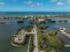 Aerial view of coastal road and waterway at 304 Pine Run Dr, Osprey, FL 34229