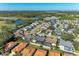 Aerial view of neighborhood with lake at 4581 E Dover Street Cir, Bradenton, FL 34203