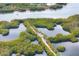 Aerial view of mangrove waterways with kayak rentals at 5179 Flicker Field Cir, Sarasota, FL 34231