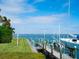 Private wooden boat dock on the water at 548 Ketch Ln, Longboat Key, FL 34228