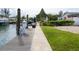 Private dock with walkway and water access at 548 Ketch Ln, Longboat Key, FL 34228
