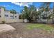 Large backyard with shed and patio at 554 Canal Rd, Sarasota, FL 34242