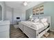 Peaceful bedroom with light walls, a comfy bed and a home office area at 5904 Wake Forest Run # 102, Bradenton, FL 34211