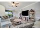 Comfortable living room with sectional sofa and large TV at 5904 Wake Forest Run # 102, Bradenton, FL 34211