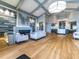 Elegant community clubhouse lobby with fireplace and comfortable seating at 5904 Wake Forest Run # 102, Bradenton, FL 34211