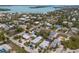 Aerial view of a neighborhood near the water at 600 Fox St, Longboat Key, FL 34228