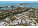 Aerial view showcasing a home's location near the water at 600 Fox St, Longboat Key, FL 34228