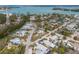 Aerial perspective of a residential area near the water at 600 Fox St, Longboat Key, FL 34228