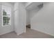 Interior view of entryway with stairs and door to storage at 6111 Fairmont Ln, Palmetto, FL 34221