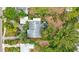 Overhead view of the house and surrounding landscape at 6231 Beechwood Ave, Sarasota, FL 34231