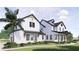 Two-story farmhouse with white siding, black accents, and a large front porch at 639 Oakford Rd, Sarasota, FL 34240