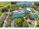 Aerial view of clubhouse and parking lot at 6726 Virginia Xing, University Park, FL 34201