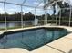 Inviting screened pool with tranquil lake view at 6726 Virginia Xing, University Park, FL 34201