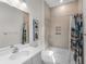 Clean bathroom with tub shower combo at 8050 Redonda Loop, Lakewood Ranch, FL 34202