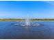 Community lake with a central fountain feature at 8050 Redonda Loop, Lakewood Ranch, FL 34202