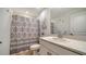 Clean bathroom with shower/tub combo and vanity at 8533 Lunar Skye St, Sarasota, FL 34241